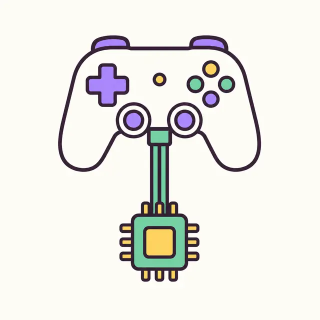 Illustration of a virtual game controller and its ViGEmBus driver connection